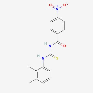 molecular formula C16H15N3O3S B5876513 N-{[(2,3-dimethylphenyl)amino]carbonothioyl}-4-nitrobenzamide 