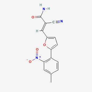 molecular formula C15H11N3O4 B5876530 2-cyano-3-[5-(4-methyl-2-nitrophenyl)-2-furyl]acrylamide 