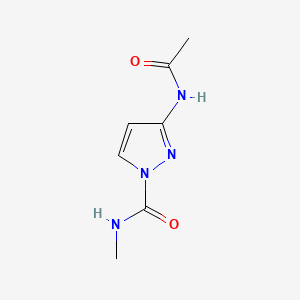 molecular formula C7H10N4O2 B587654 3-Acetamido-N-methyl-1H-pyrazole-1-carboxamide CAS No. 154366-45-7