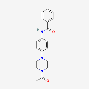 molecular formula C19H21N3O2 B5876595 N-[4-(4-acetyl-1-piperazinyl)phenyl]benzamide 