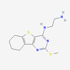 (2-aminoethyl)[2-(methylthio)-6,7,8,9-tetrahydro[1]benzothieno[3,2-d]pyrimidin-4-yl]amine