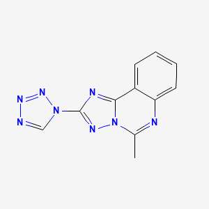 molecular formula C11H8N8 B5876627 5-methyl-2-(1H-tetrazol-1-yl)[1,2,4]triazolo[1,5-c]quinazoline 