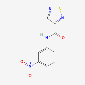 molecular formula C9H6N4O3S B5876629 N-(3-nitrophenyl)-1,2,5-thiadiazole-3-carboxamide 