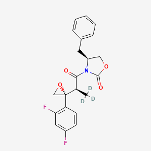 molecular formula C21H19F2NO4 B587667 (4S)-3-[(2R)-2-[(2R)-2-(2,4-Difluorophenyl)oxiranyl]-1-oxopropyl]-4-benzyl-2-oxazolidinone-d3 CAS No. 1329641-35-1