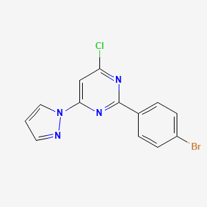 molecular formula C13H8BrClN4 B5876671 2-(4-bromophenyl)-4-chloro-6-(1H-pyrazol-1-yl)pyrimidine 