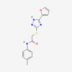 molecular formula C15H14N4O2S B5876674 2-{[5-(2-furyl)-4H-1,2,4-triazol-3-yl]thio}-N-(4-methylphenyl)acetamide 