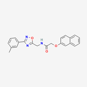 molecular formula C22H19N3O3 B5876687 N-{[3-(3-methylphenyl)-1,2,4-oxadiazol-5-yl]methyl}-2-(2-naphthyloxy)acetamide 
