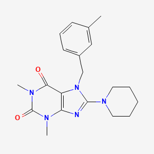molecular formula C20H25N5O2 B5876708 1,3-dimethyl-7-(3-methylbenzyl)-8-(1-piperidinyl)-3,7-dihydro-1H-purine-2,6-dione 