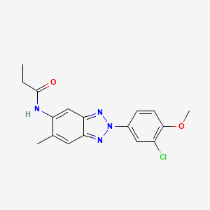 molecular formula C17H17ClN4O2 B5876721 N-[2-(3-chloro-4-methoxyphenyl)-6-methyl-2H-1,2,3-benzotriazol-5-yl]propanamide 