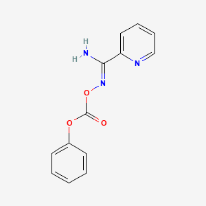 molecular formula C13H11N3O3 B5876723 N'-[(phenoxycarbonyl)oxy]-2-pyridinecarboximidamide 