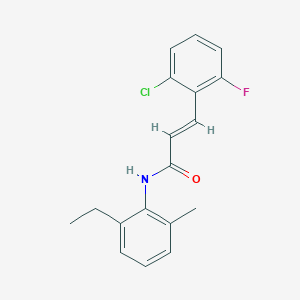 molecular formula C18H17ClFNO B5876728 3-(2-chloro-6-fluorophenyl)-N-(2-ethyl-6-methylphenyl)acrylamide 