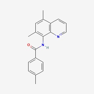 molecular formula C19H18N2O B5876733 N-(5,7-dimethyl-8-quinolinyl)-4-methylbenzamide 