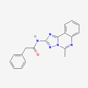 molecular formula C18H15N5O B5876741 N-(5-methyl[1,2,4]triazolo[1,5-c]quinazolin-2-yl)-2-phenylacetamide 