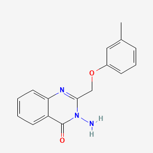 molecular formula C16H15N3O2 B5876761 3-amino-2-[(3-methylphenoxy)methyl]-4(3H)-quinazolinone 