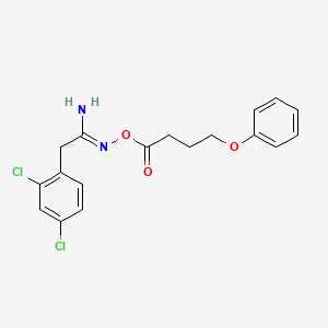 molecular formula C18H18Cl2N2O3 B5876772 2-(2,4-dichlorophenyl)-N'-[(4-phenoxybutanoyl)oxy]ethanimidamide 