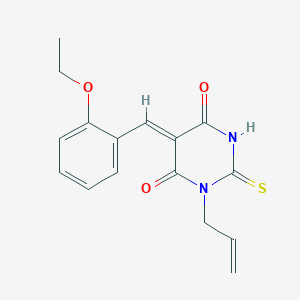 molecular formula C16H16N2O3S B5876774 1-allyl-5-(2-ethoxybenzylidene)-2-thioxodihydro-4,6(1H,5H)-pyrimidinedione 
