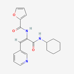 molecular formula C19H21N3O3 B5876786 N-[1-[(cyclohexylamino)carbonyl]-2-(3-pyridinyl)vinyl]-2-furamide 