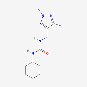 molecular formula C13H22N4O B5876795 N-cyclohexyl-N'-[(1,3-dimethyl-1H-pyrazol-4-yl)methyl]urea 