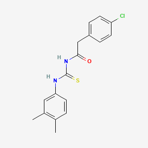 molecular formula C17H17ClN2OS B5876840 2-(4-chlorophenyl)-N-{[(3,4-dimethylphenyl)amino]carbonothioyl}acetamide 