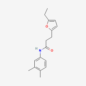 molecular formula C17H21NO2 B5876847 N-(3,4-dimethylphenyl)-3-(5-ethyl-2-furyl)propanamide 