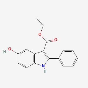 molecular formula C17H15NO3 B5876865 ethyl 5-hydroxy-2-phenyl-1H-indole-3-carboxylate 