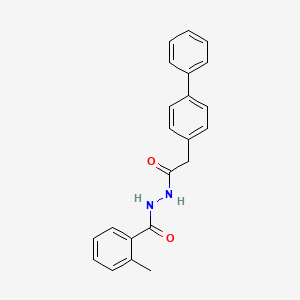 molecular formula C22H20N2O2 B5876884 N'-(4-biphenylylacetyl)-2-methylbenzohydrazide 
