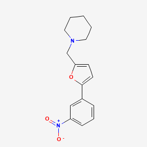 molecular formula C16H18N2O3 B5876888 1-{[5-(3-nitrophenyl)-2-furyl]methyl}piperidine 