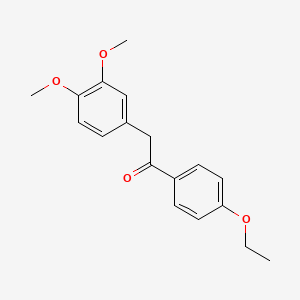 molecular formula C18H20O4 B5876895 2-(3,4-dimethoxyphenyl)-1-(4-ethoxyphenyl)ethanone 
