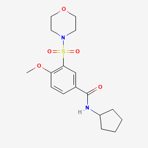 molecular formula C17H24N2O5S B5876906 N-cyclopentyl-4-methoxy-3-(4-morpholinylsulfonyl)benzamide 