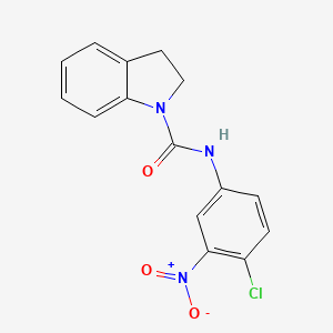 molecular formula C15H12ClN3O3 B5876936 N-(4-chloro-3-nitrophenyl)-1-indolinecarboxamide 