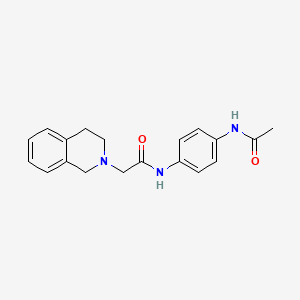 molecular formula C19H21N3O2 B5876939 N-[4-(acetylamino)phenyl]-2-(3,4-dihydro-2(1H)-isoquinolinyl)acetamide 