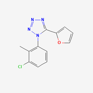 molecular formula C12H9ClN4O B5876953 1-(3-chloro-2-methylphenyl)-5-(2-furyl)-1H-tetrazole 