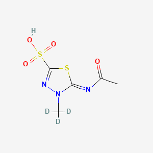 molecular formula C5H7N3O4S2 B587696 5-(Acetylimino)-4,5-dihydro-4-methyl-1,3,4-thiadiazole-2-sulfonic Acid-d3 CAS No. 1795143-17-7