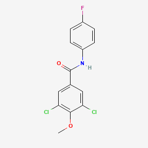 molecular formula C14H10Cl2FNO2 B5876961 3,5-dichloro-N-(4-fluorophenyl)-4-methoxybenzamide 