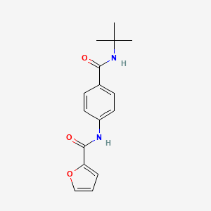 molecular formula C16H18N2O3 B5876966 N-{4-[(tert-butylamino)carbonyl]phenyl}-2-furamide 