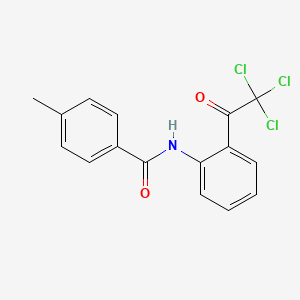 molecular formula C16H12Cl3NO2 B587699 4-Methyl-N-[2-(trichloroacetyl)phenyl]benzamide CAS No. 146774-74-5