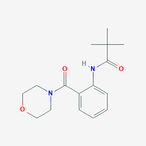 molecular formula C16H22N2O3 B5876998 2,2-dimethyl-N-[2-(4-morpholinylcarbonyl)phenyl]propanamide 