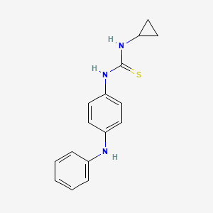molecular formula C16H17N3S B5877000 N-(4-anilinophenyl)-N'-cyclopropylthiourea 