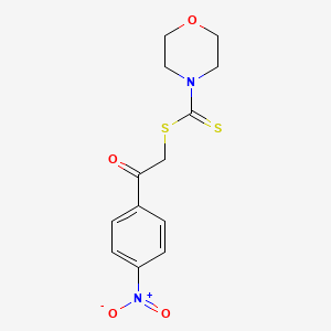 molecular formula C13H14N2O4S2 B5877008 2-(4-nitrophenyl)-2-oxoethyl 4-morpholinecarbodithioate 