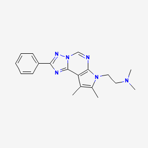molecular formula C19H22N6 B5877013 2-(8,9-dimethyl-2-phenyl-7H-pyrrolo[3,2-e][1,2,4]triazolo[1,5-c]pyrimidin-7-yl)-N,N-dimethylethanamine 