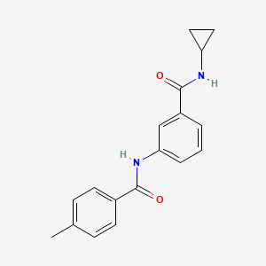 molecular formula C18H18N2O2 B5877029 N-cyclopropyl-3-[(4-methylbenzoyl)amino]benzamide 