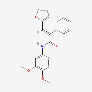 molecular formula C21H19NO4 B5877032 N-(3,4-dimethoxyphenyl)-3-(2-furyl)-2-phenylacrylamide 