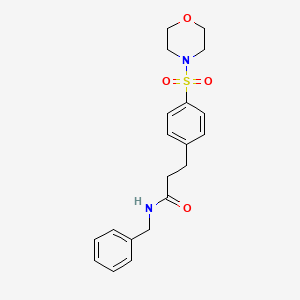 molecular formula C20H24N2O4S B5877047 N-benzyl-3-[4-(4-morpholinylsulfonyl)phenyl]propanamide 
