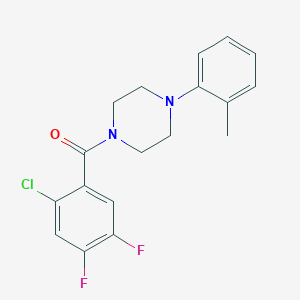 molecular formula C18H17ClF2N2O B5877052 1-(2-chloro-4,5-difluorobenzoyl)-4-(2-methylphenyl)piperazine 