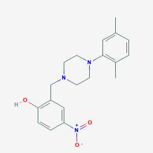molecular formula C19H23N3O3 B5877067 2-{[4-(2,5-dimethylphenyl)-1-piperazinyl]methyl}-4-nitrophenol 