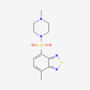 molecular formula C12H16N4O2S2 B5877073 4-methyl-7-[(4-methyl-1-piperazinyl)sulfonyl]-2,1,3-benzothiadiazole 