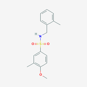 molecular formula C16H19NO3S B5877104 4-methoxy-3-methyl-N-(2-methylbenzyl)benzenesulfonamide 