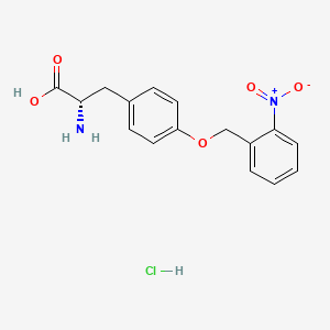 molecular formula C16H17ClN2O5 B587711 O-(2-硝基苄基)-L-酪氨酸盐酸盐 CAS No. 207727-86-4