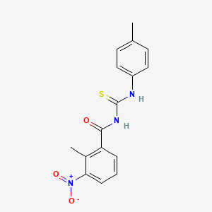 molecular formula C16H15N3O3S B5877117 2-methyl-N-{[(4-methylphenyl)amino]carbonothioyl}-3-nitrobenzamide 