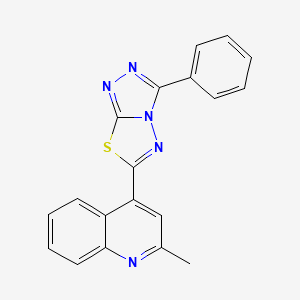 molecular formula C19H13N5S B5877120 2-methyl-4-(3-phenyl[1,2,4]triazolo[3,4-b][1,3,4]thiadiazol-6-yl)quinoline 